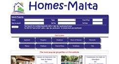 Desktop Screenshot of homes-malta.com