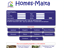 Tablet Screenshot of homes-malta.com